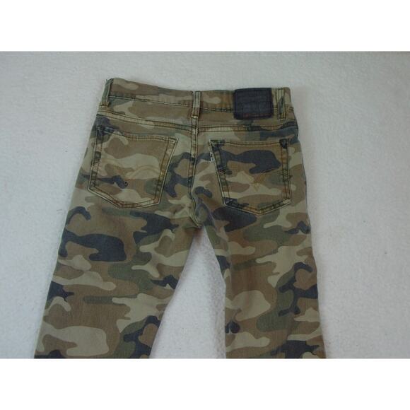 Levi’s 510 Jeans Kids 12 Regular 26X26.5 Olive Cloud Camo Denim‎ Skinny Fit - Picture 7 of 10